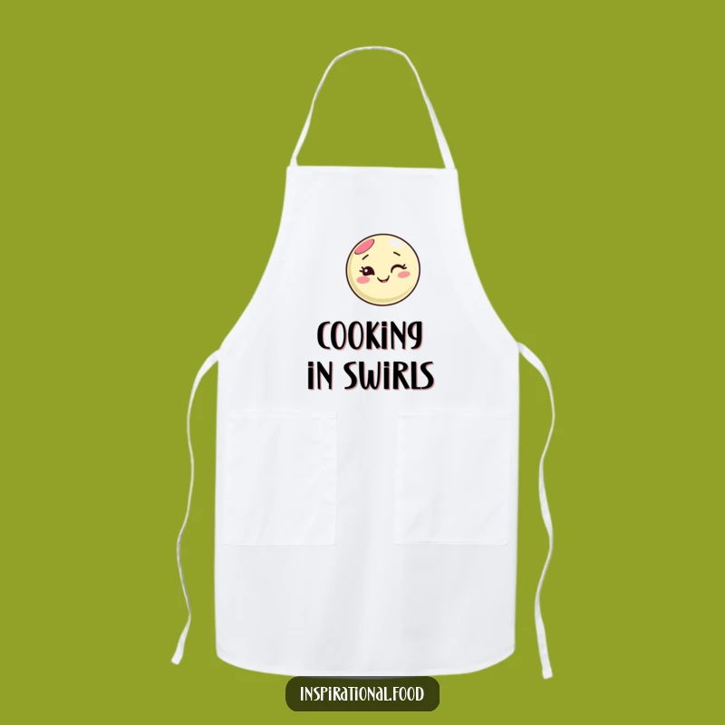 Funny Macaron Wink Apron: Bake with Swirls, Smiles, and Sweet Culinary Humor