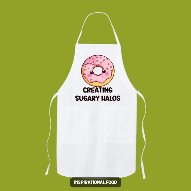 Funny Donut Halo Apron: Sweet Baking Wear, A Hilarious Cooking Gift!