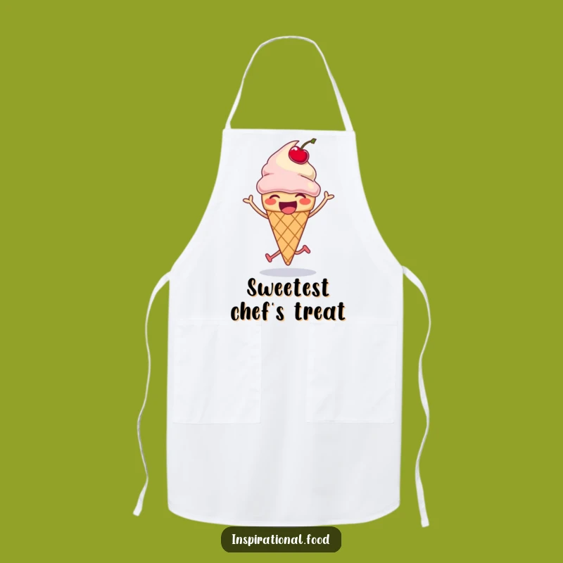 Funny Ice Cream Cone Apron - Hilarious Kitchen Fun for Chefs Gift