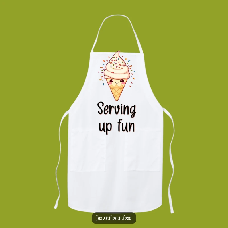 Funny Ice Cream Sprinkle Explosion Apron: Cook with Sweet Style