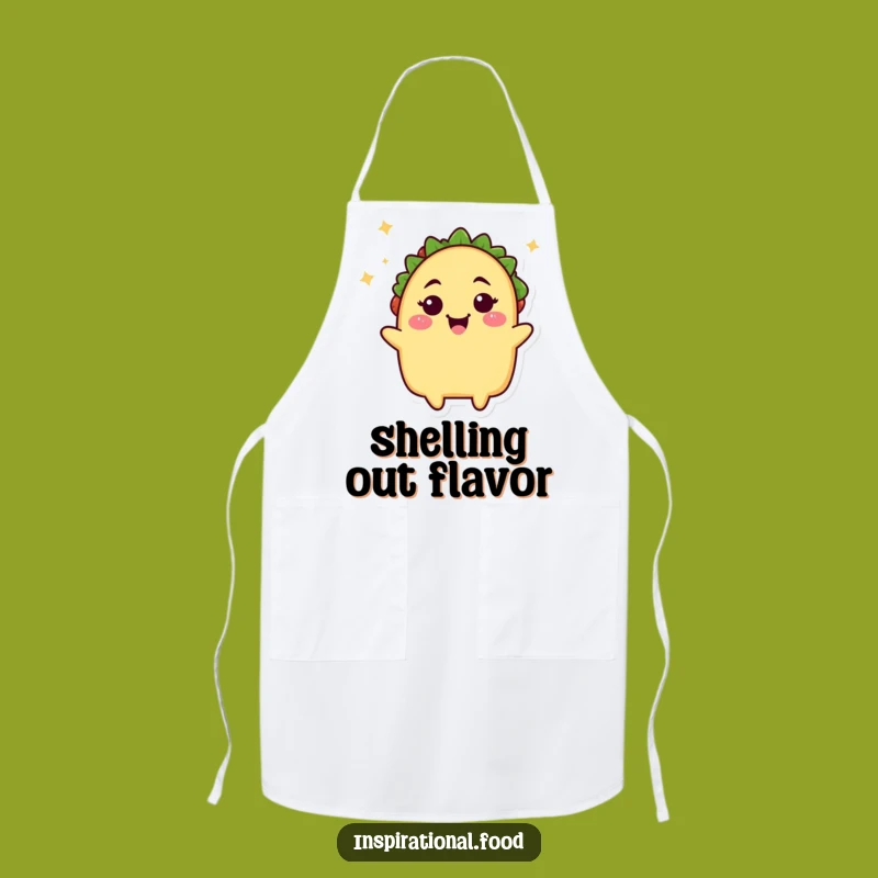 Funny Taco Chef Apron: Beaming Wink Kitchen Wear, Foodie Gift