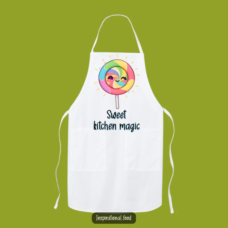 Funny Lollipop Spin Apron: Create with Color, Energy, and Culinary Flair