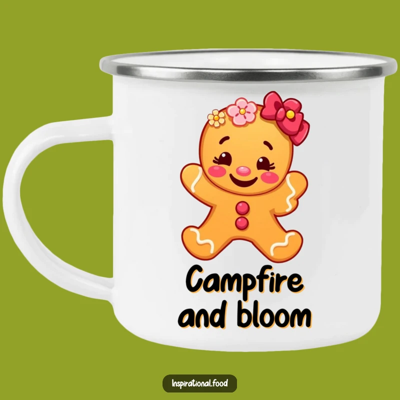 Funny Gingerbread Man Camping Mug: Adventures Bloom with a Grinning Companion