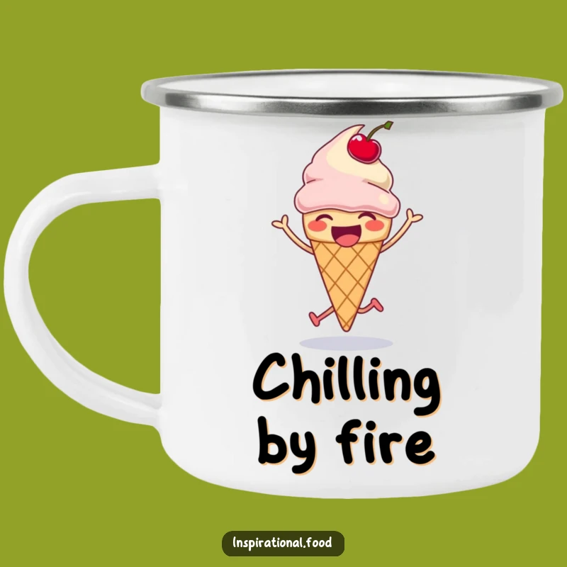 Funny Ice Cream Cone Camping Mug - Silly Hop Adventure Buddy Gift