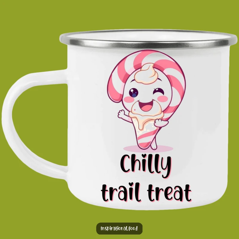 Funny Candy Cane Ice Cream Camping Mug: Sweet Outdoor Fun, Perfect Holiday Treat Gift