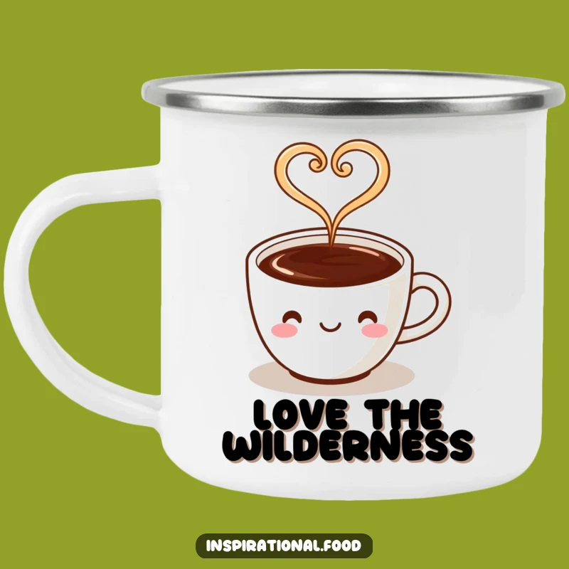 Funny Coffee Heart Steam Camping Mug: Enjoy Your Adventures with Warmth and Love