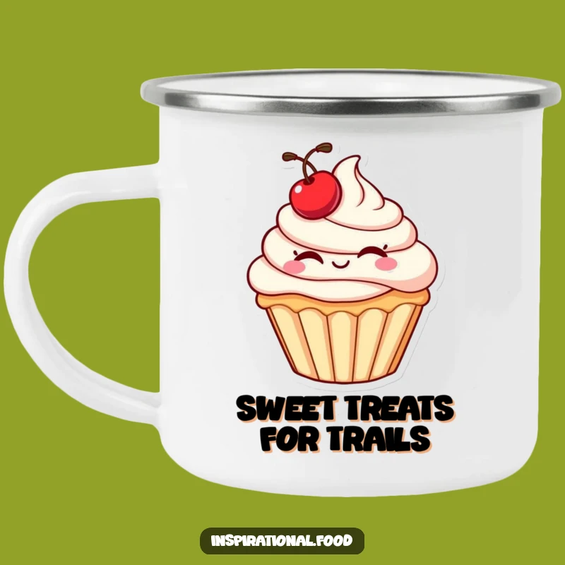 Funny Cupcake Wink Camping Mug: Sweet Sips for Adventurous Treats