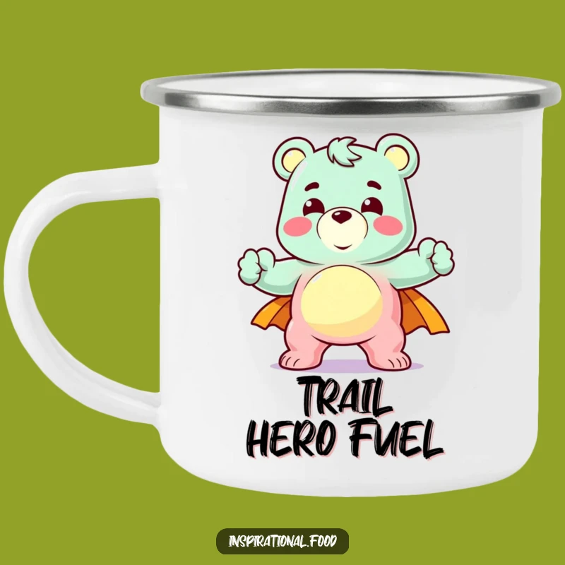Funny Gummy Bear Camping Mug - Heroic Pose Outdoor Gift
