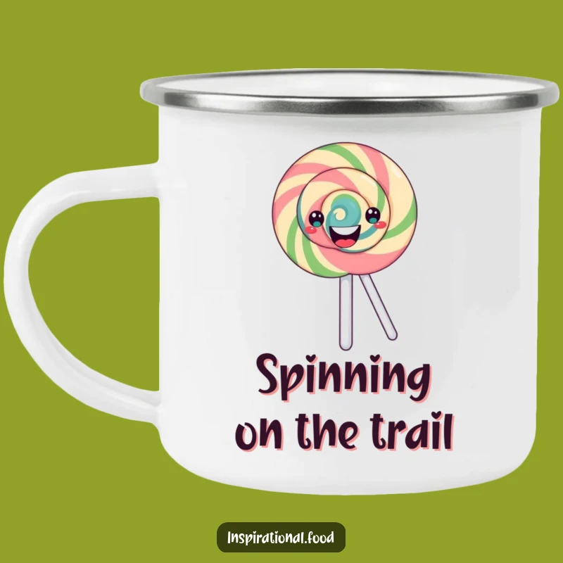 Funny Swirling Lollipop Camping Mug - Durable & Hilarious Outdoor Treat