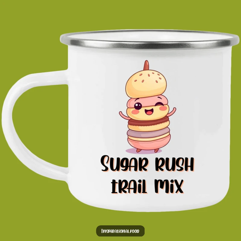 Funny Macaron Camping Mug - Cheerful Spin Outdoor Gift