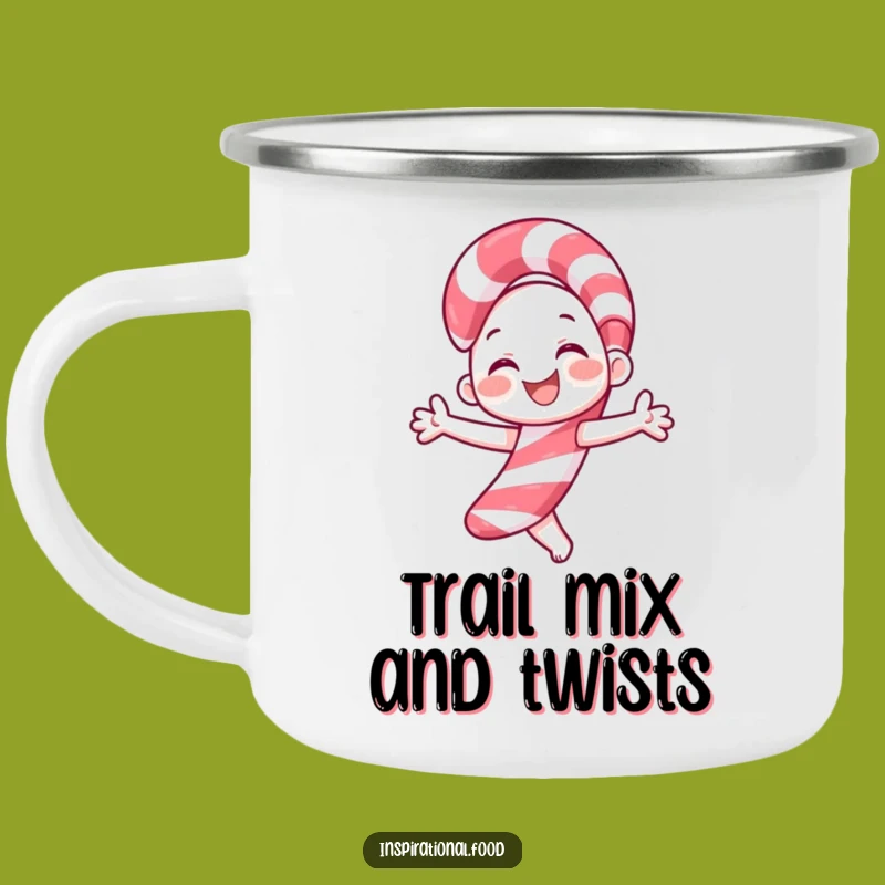 Funny Candy Cane Twirl Camping Mug: Festive Sips for Holiday Adventures