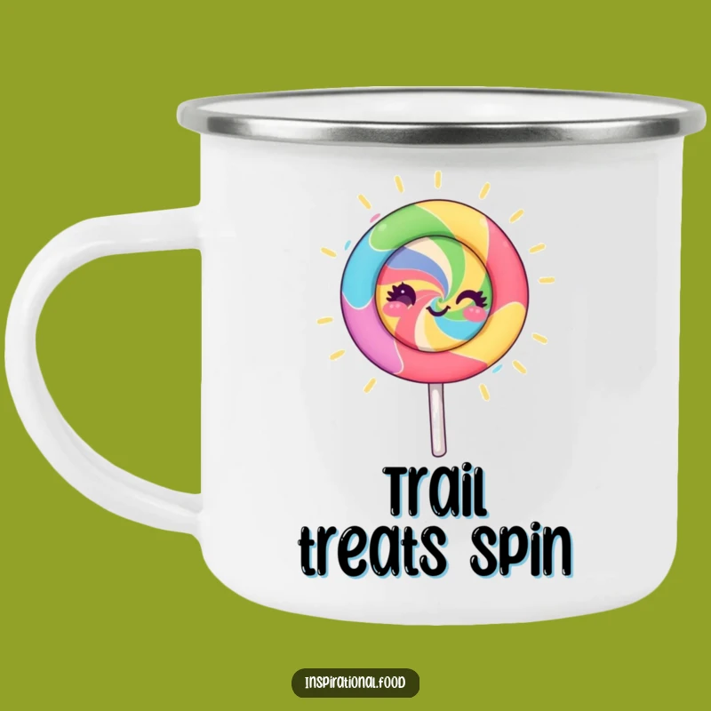 Funny Lollipop Spin Camping Mug: Creative Adventures Fueled by Vibrant Energy
