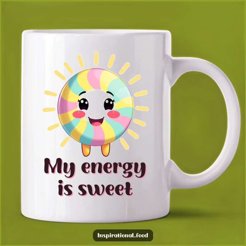 Funny Candy Character Mug: Vibrant Energy, Perfect Gift for Sweet Lovers