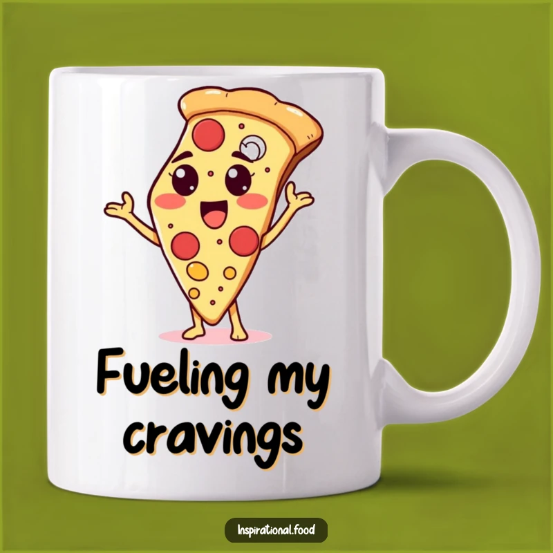 Funny Pizza Lover Mug: Proud Slice Showing Toppings, Perfect Foodie Gift Mug