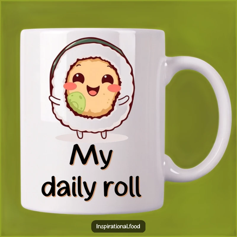 Funny Sushi Roll Wiggle Mug: A Hilarious Foodie Gift for Sushi Lovers