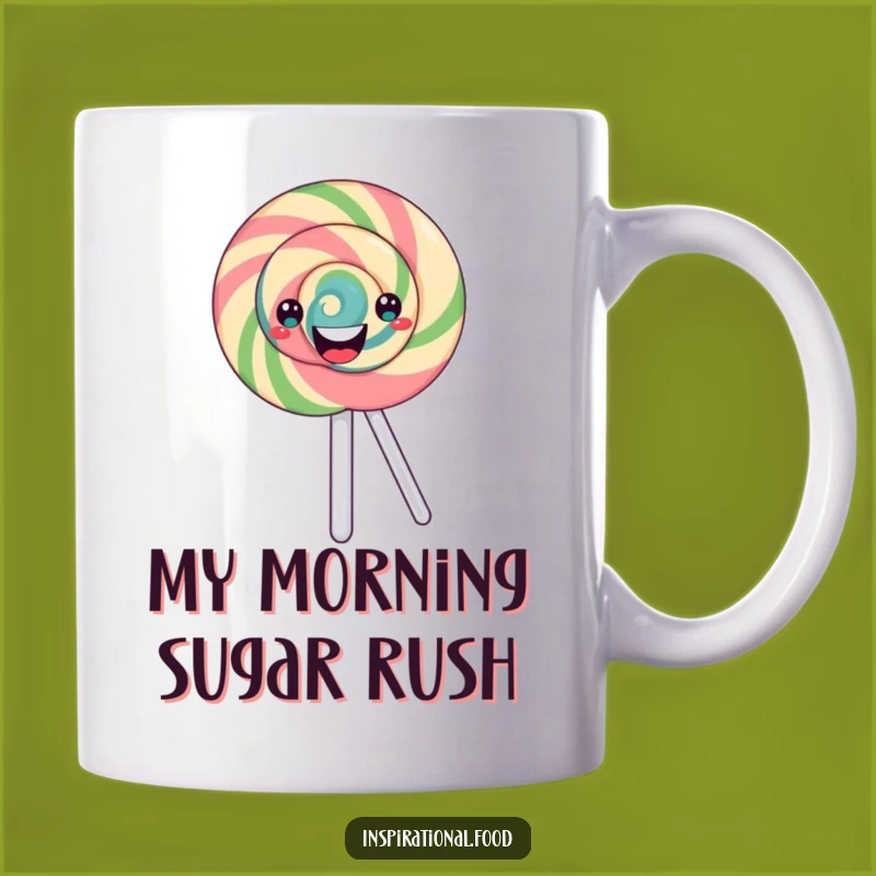 Funny Swirling Lollipop Spin Mug - Hilarious Candy Treat Gift Idea