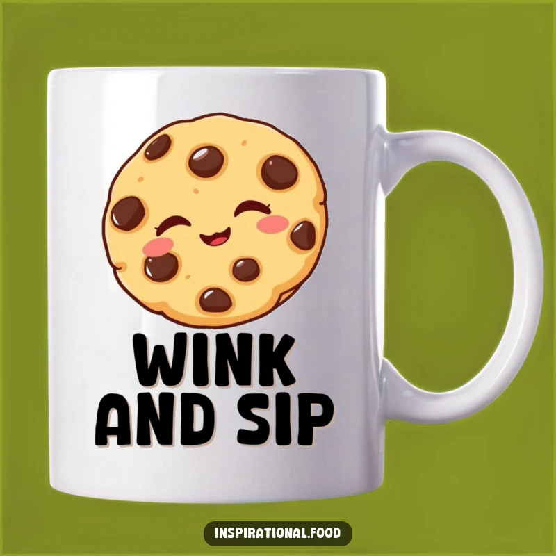 Funny Cookie Mug: Delighted Chocolate Chip Wink, Perfect Funny Gift