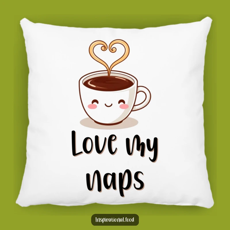 Cozy Funny Coffee Heart Steam Pillow: Snuggle Up with Warmth and Affection