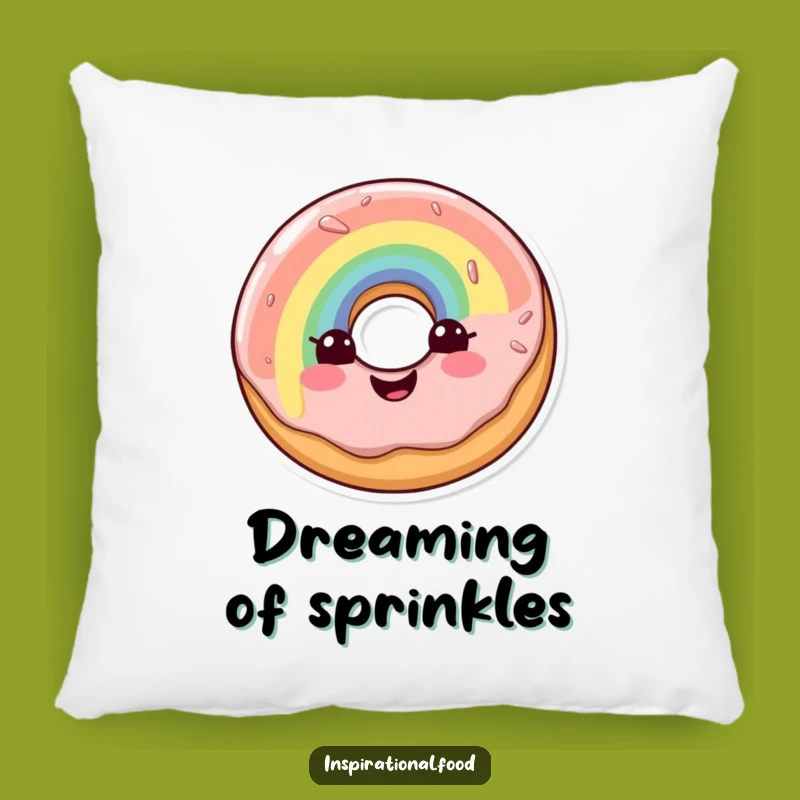 Cozy Funny Doughnut Rainbow Glaze Pillow: Snuggle Up with Sweet, Happy Decor