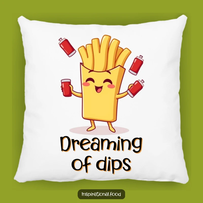 Funny Fry Juggler Pillow: Ketchup Packets Character, Comfy Gift!