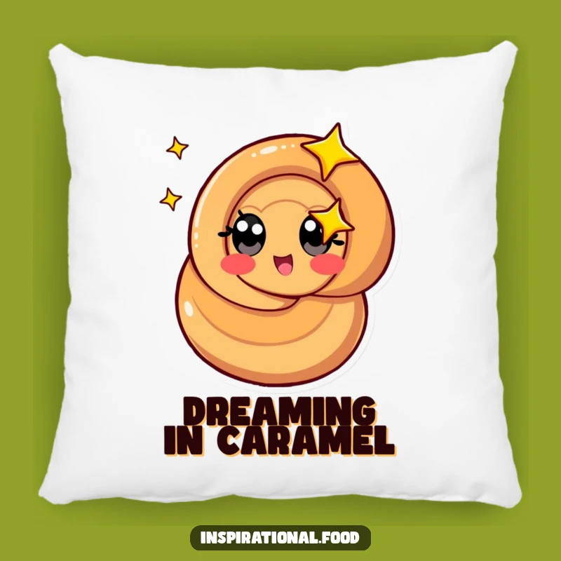 Funny Caramel Swirl Pillow: Cozy Comfort & Sweet Dreams - Accent Decor Gift