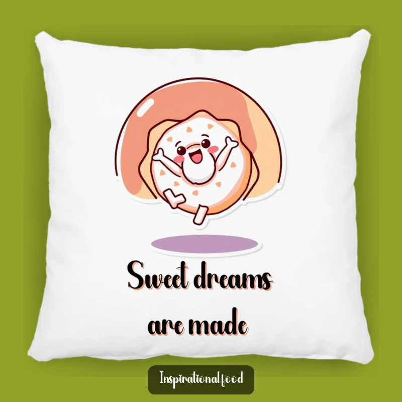 Funny Doughnut Cartwheel Pillow: Add Comfy Cheer to Your Space