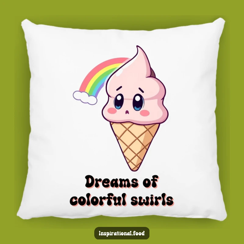Funny Ice Cream Rainbow Pillow: Comfy Surprise, Delightful Funny Gift