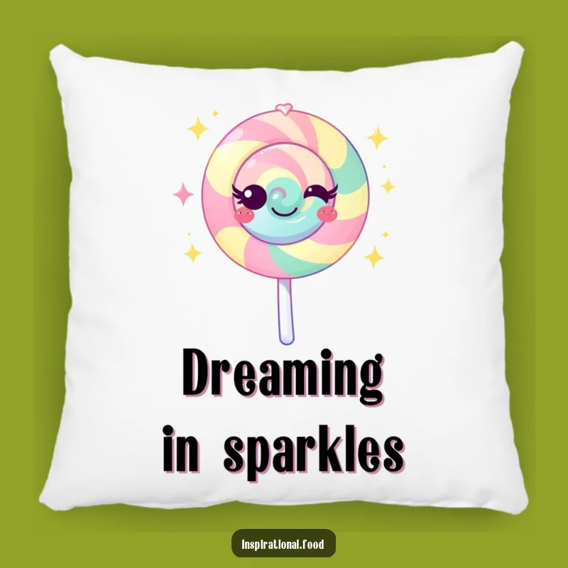Funny Lollipop Sparkle Pillow: Comfy Accent with Sweet, Humorous Charm