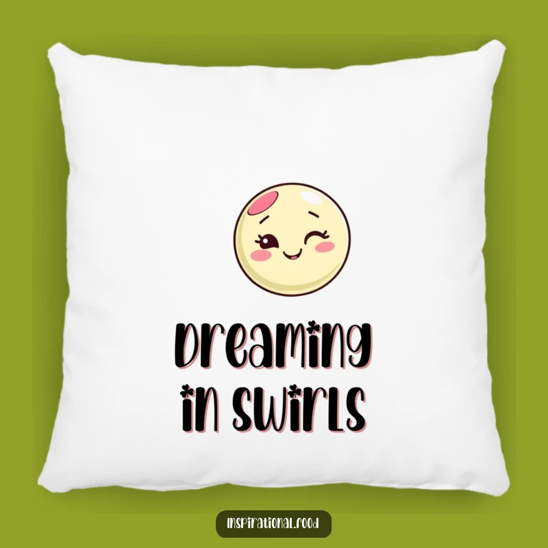 Funny Macaron Wink Pillow: Sweet Comfort with Swirling Patterns and a Playful Grin
