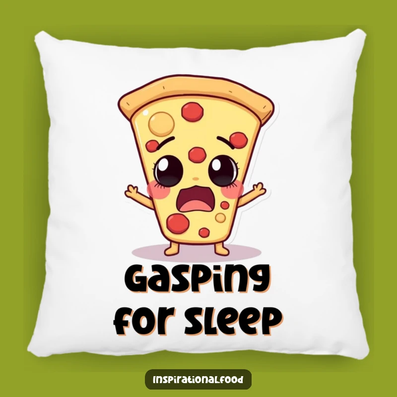 Funny Pizza Slice Accent Pillow: Astonished Comfort and Foodie Fun