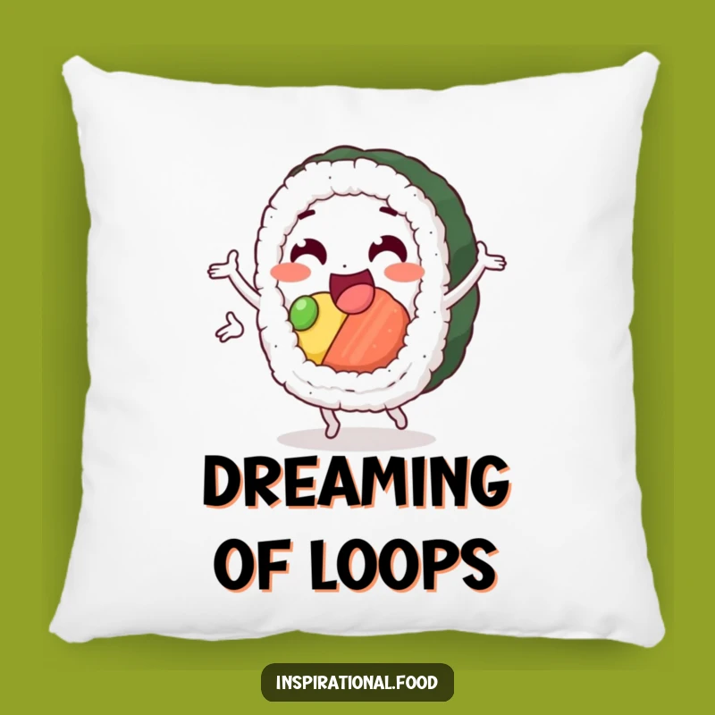 Funny Sushi Pillow: Delighted Loop Cushion, Cozy Food Gift