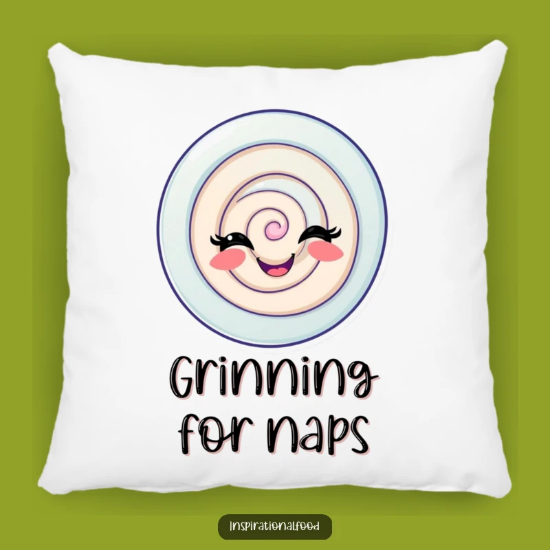 Funny Candy Swirl Pillow: Playful Grin Cushion, Perfect Gift