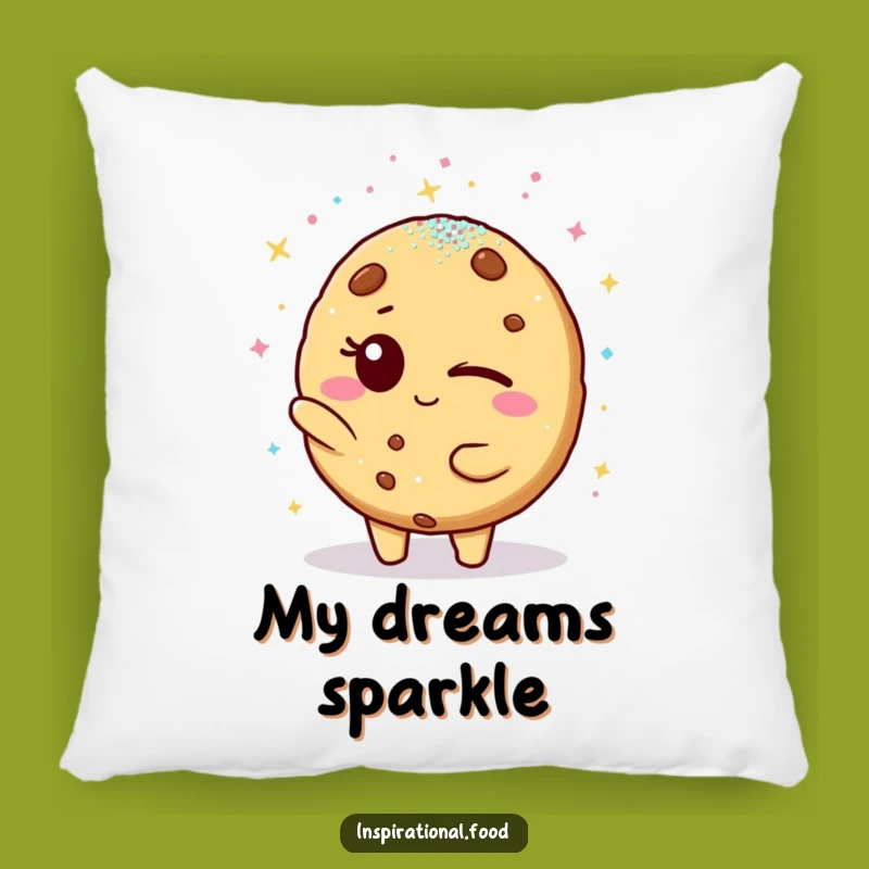 Funny Cookie Glitter Shower Pillow - Comfy & Hilarious Home Decor Gift