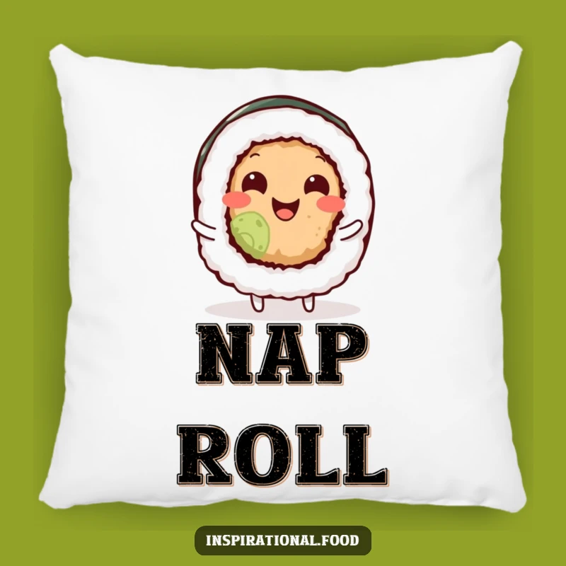 Funny Sushi Roll Accent Pillow: Wiggle into Comfort with Cute Food Humor