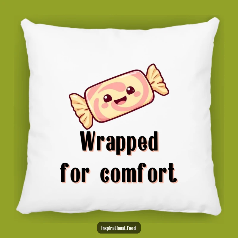 Funny Candy Bar Pillow: Gleeful Wrapper Twirls, Comfy Funny Gift