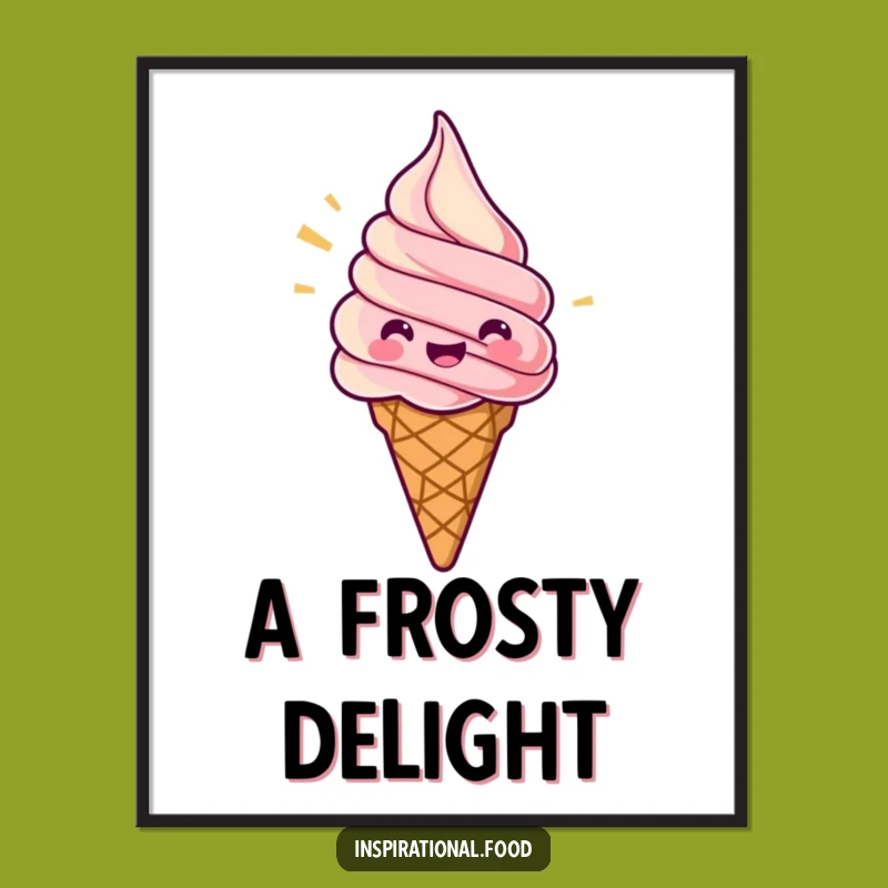 Funny Ice Cream Digital Art: Jubilant Swirls For Walls, Cool Funny Gift