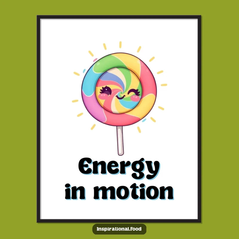 Funny Lollipop Spin Digital Art: Vibrant Colors and Creative Energy for Your Walls