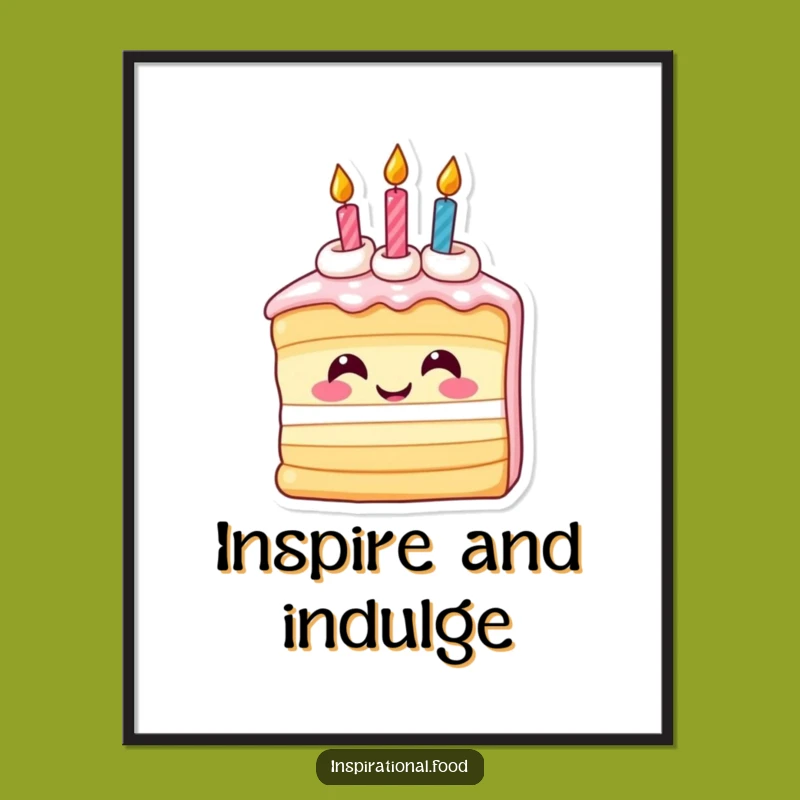 Funny Cake Digital Art - Inspired Birthday Print Gift