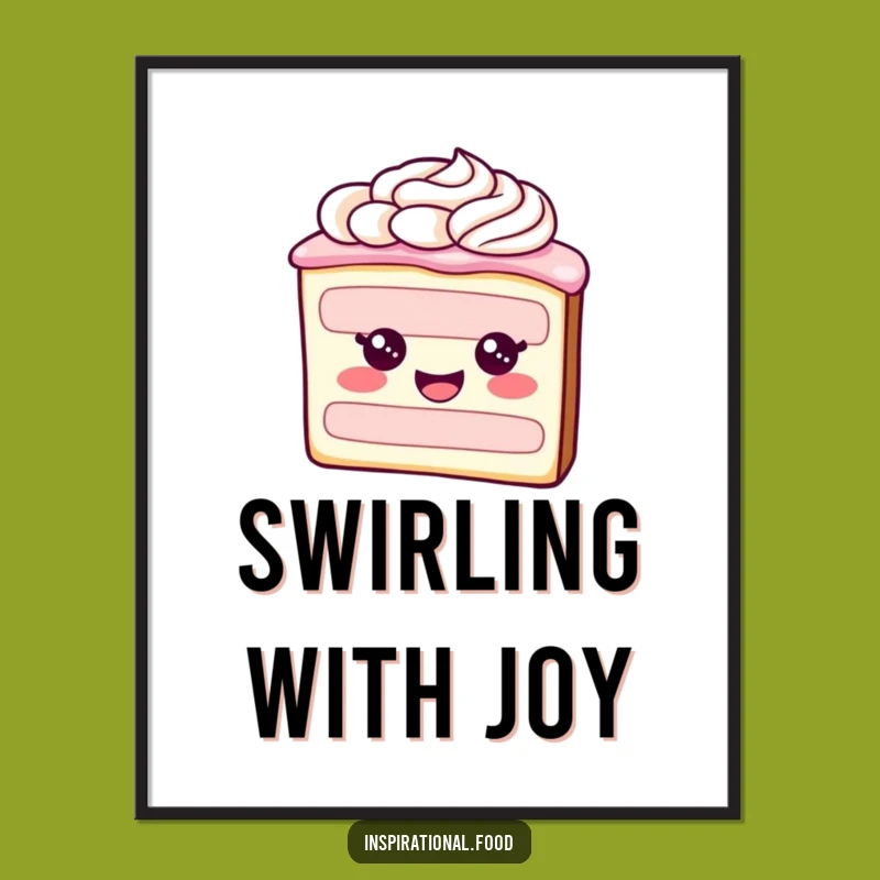 Funny Cake Frosting Swirl Digital Art: Instant Sweet Decor