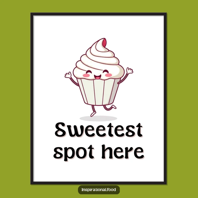 Funny Cupcake Dance Digital Art: Sweet and Humorous Decor