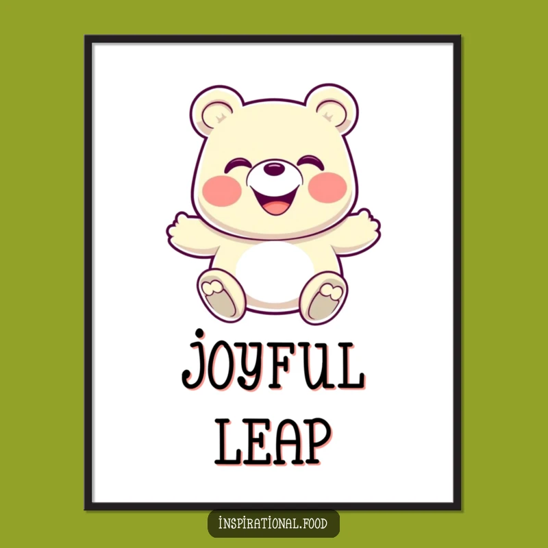 Funny Gummy Bear Bounce Digital Art: Instant Energy for Your Walls!