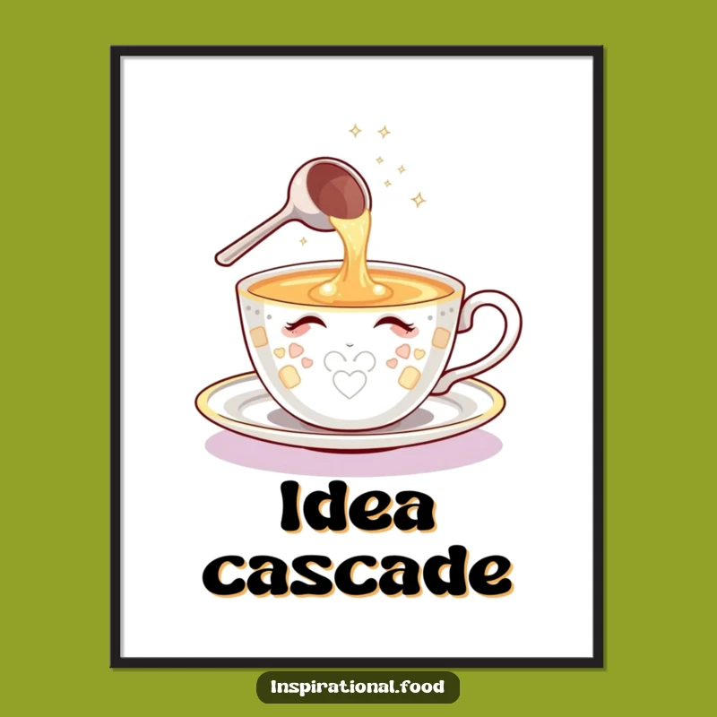 Funny Teacup Ideas Digital Print - Instant Creative Wall Decor