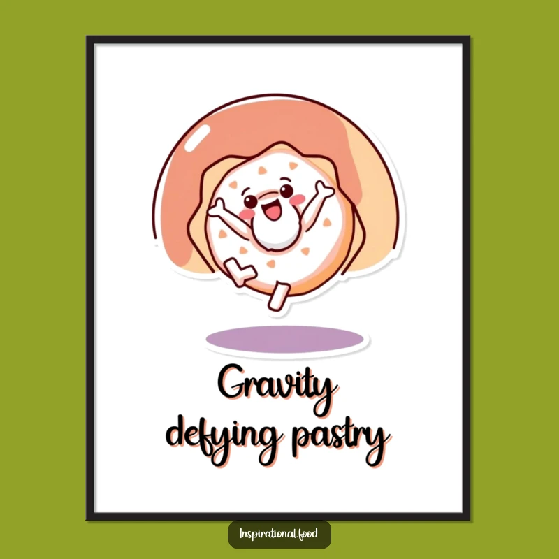 Funny Doughnut Cartwheel Digital Art: Instant Hilarious Decor for Your Space