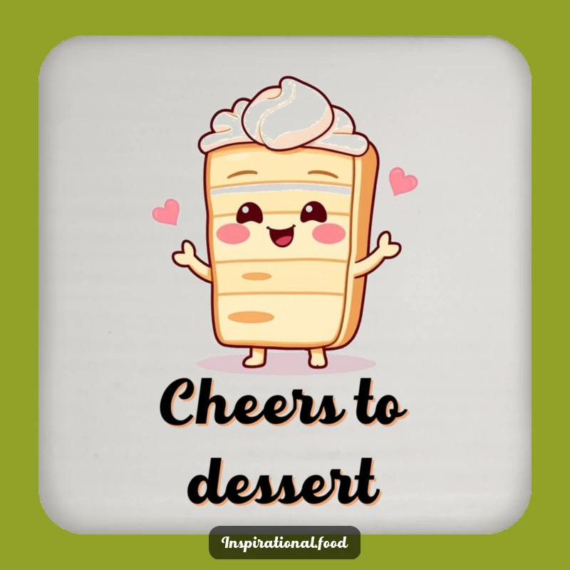 Funny Cake Recipe Coaster: Giggling Baker's Table Protector, Sweet Kitchen Decor