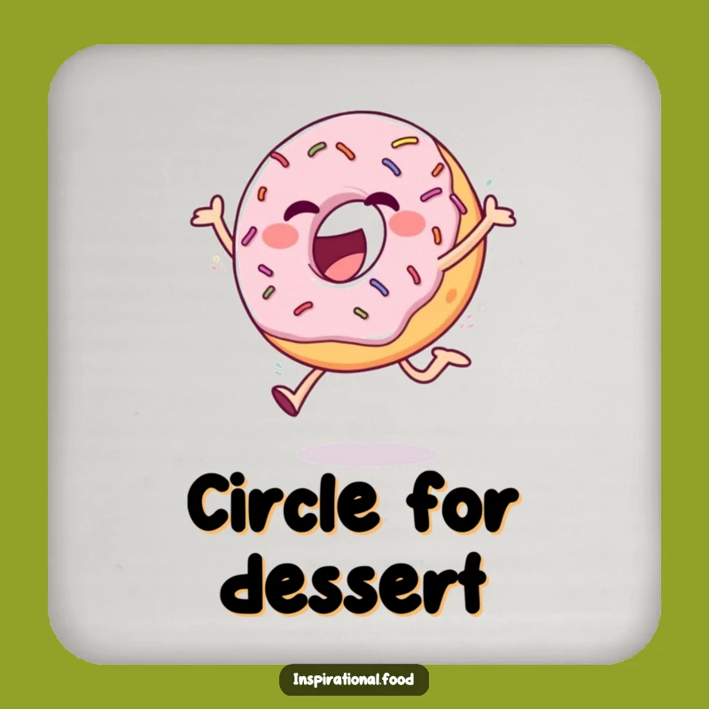 Funny Donut Coaster: Ecstatic Sprinkles Protect Surfaces, Perfect Funny Gift