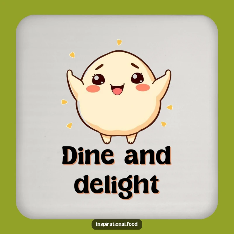 Funny Dumpling Art Coaster: Protect Surfaces with Culinary Humor