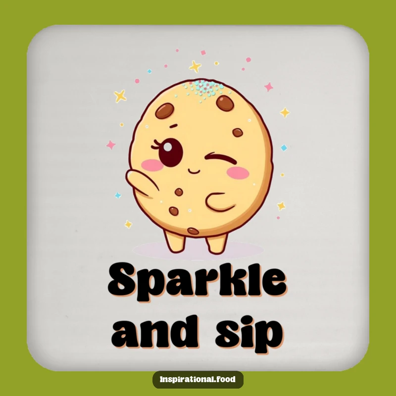 Funny Cookie Glitter Shower Coaster - Protect Surfaces with Hilarious Sparkle
