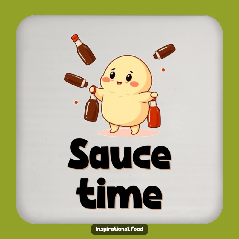 Funny Dumpling Juggling Coaster Set: Protect Surfaces with Asian Flair