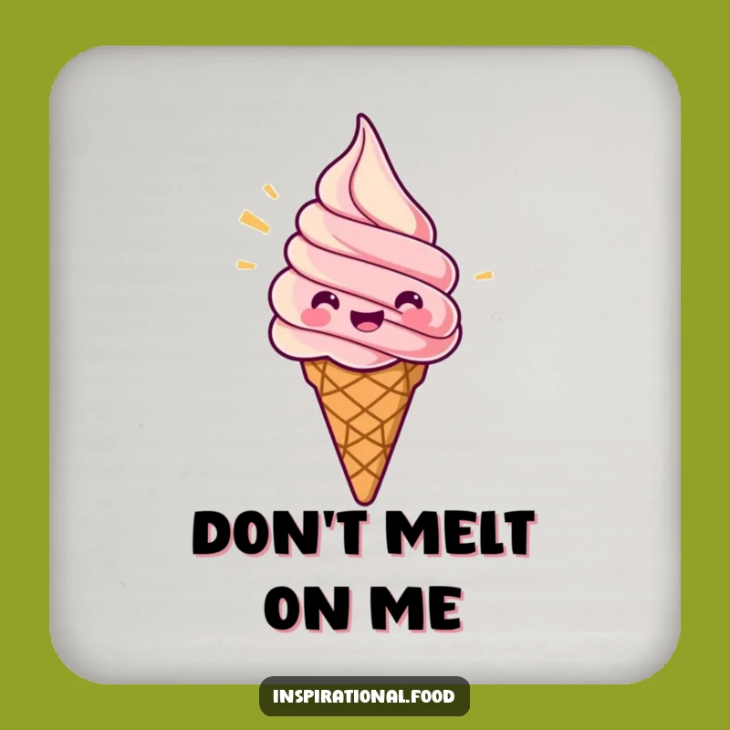 Funny Ice Cream Coaster: Jubilant Swirls Protect Surfaces, Perfect Funny Gift