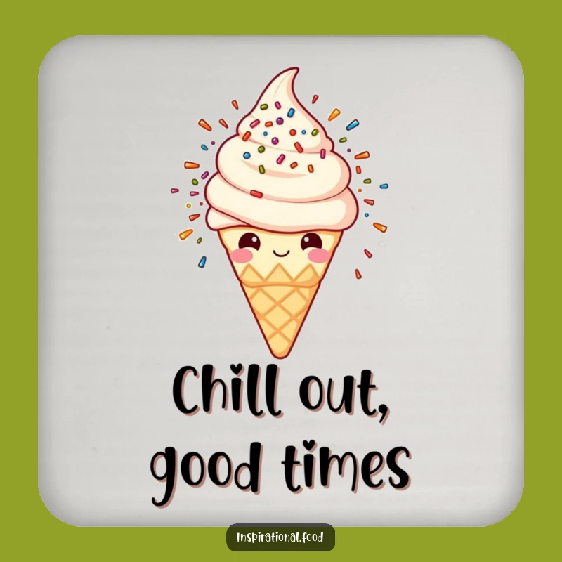 Funny Ice Cream Sprinkle Explosion Drink Coaster: Protect Tables with Sweet Style